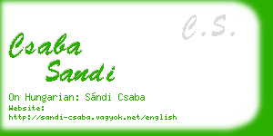 csaba sandi business card